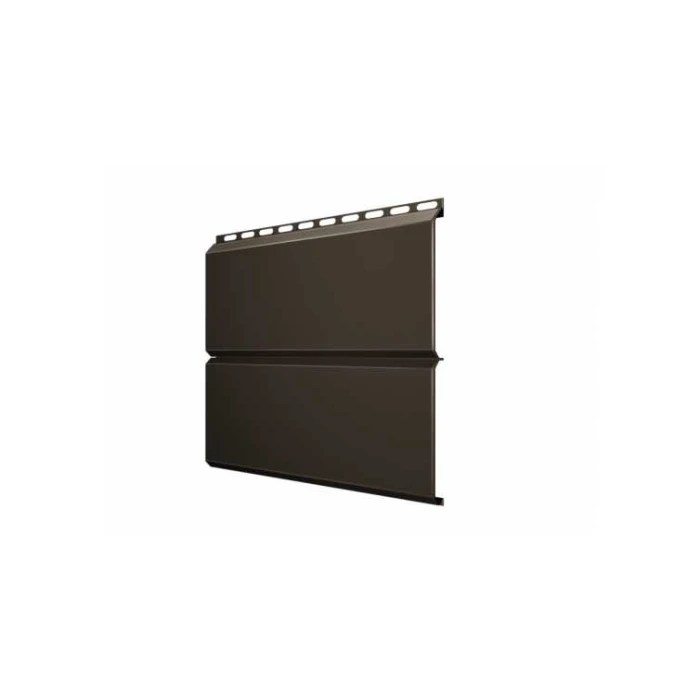 Металлический сайдинг Grand Line ЭкоБрус 0.45 мм PE RR 32 темно-коричневый