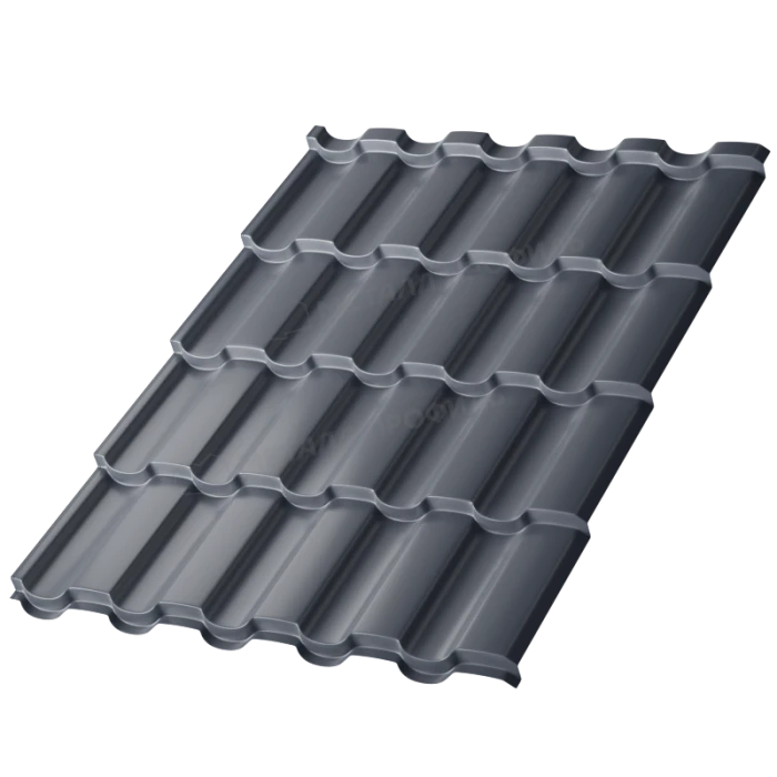 Металлочерепица Металл-Профиль Монтекристо-XL 0,45 VikingMP® RAL 7024 Серый графит