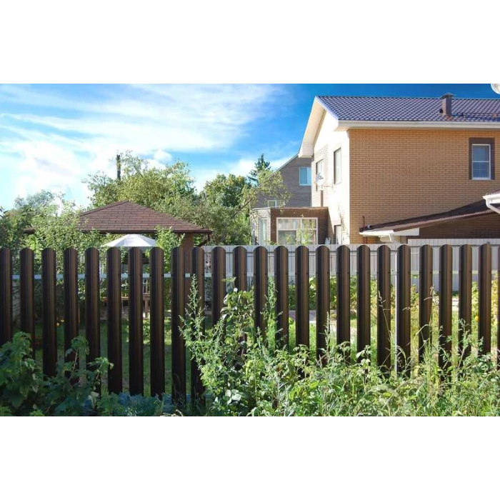 Штакетник П-образный А фигурный Grand Line 0,45 Полиэстер RR 32 Темно-Коричневый