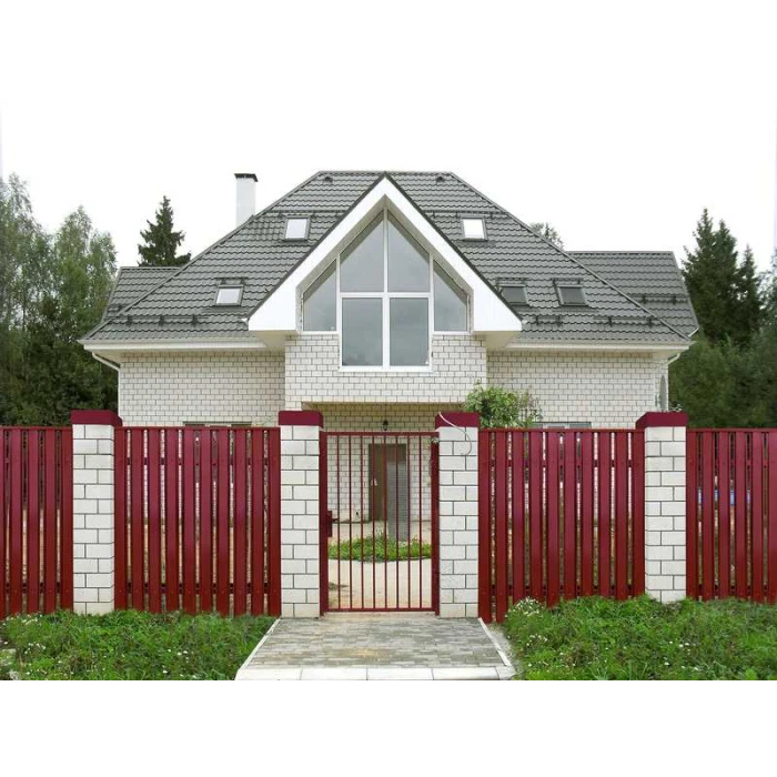 Штакетник Полукруглый Slim Grand Line 0,45 Полиэстер RAL 6019 Бело-Зеленый